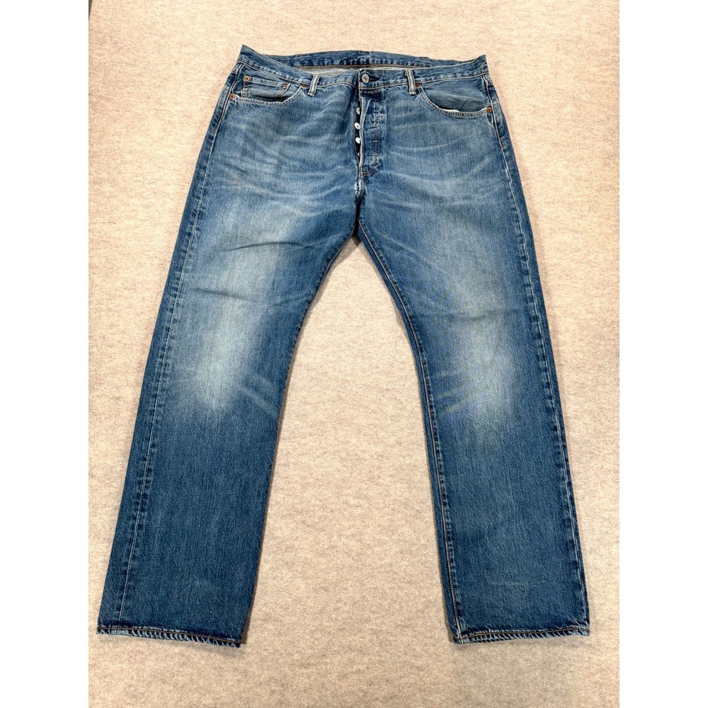 Levi's 501 Straight Jeans Mens 40x32 Blue Denim Button Fly 00501-1307